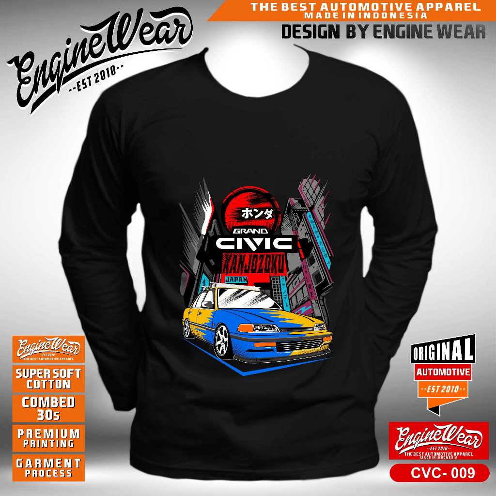 kaos honda civic LX baju mobil honda grand civic LX tshirt otomotif bk