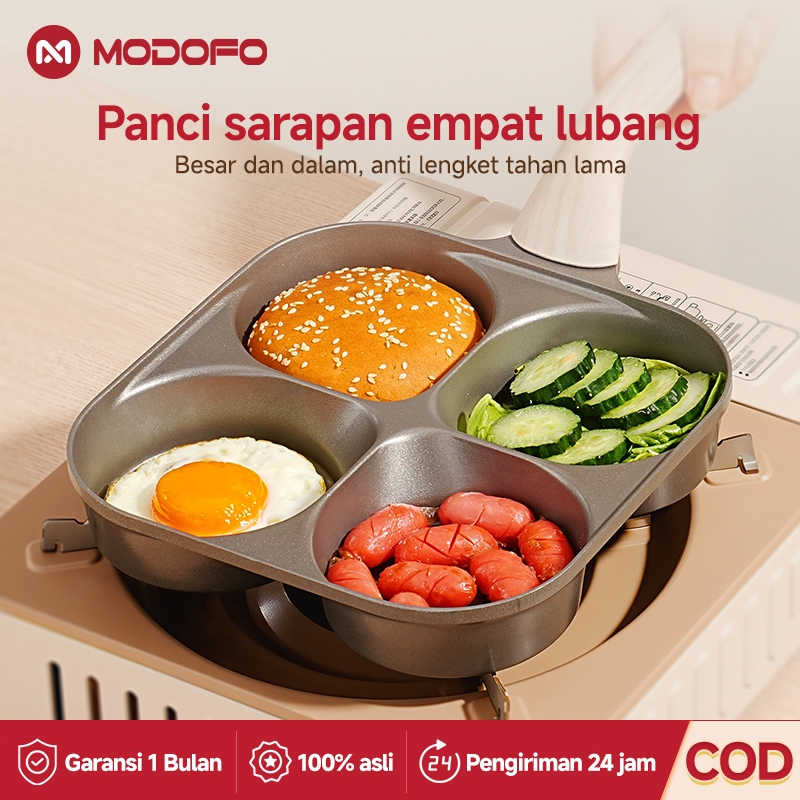 MODOFO Cetakan Telur Wajan Anti Lengket Wajan Kecil Wajan Telur 4 Lubang Cetakan Telur Ceplok Cetaka