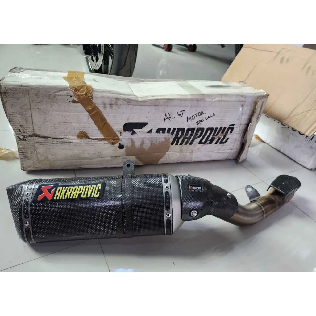 Knalpot Akrapovic original Kawasaki z800 / z900 / sugomi / zx10r / zx636 / zx6 ORIGINAL SLIP ON