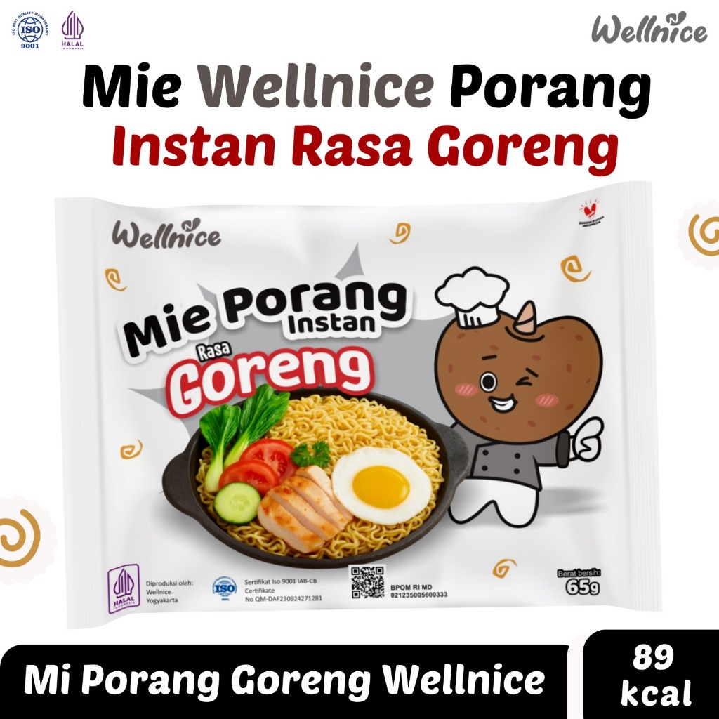 WELLNICE MIE PORANG GORENG - Mie Porang Instan Rasa Goreng