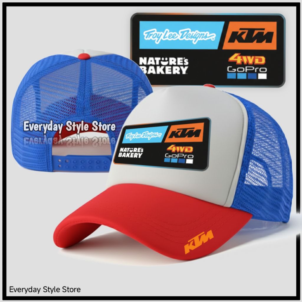 Topi Jaring KTM TROY LEE DESIGN /Trucker Hat Caps /Topi Jala Supermoto Motocross MX