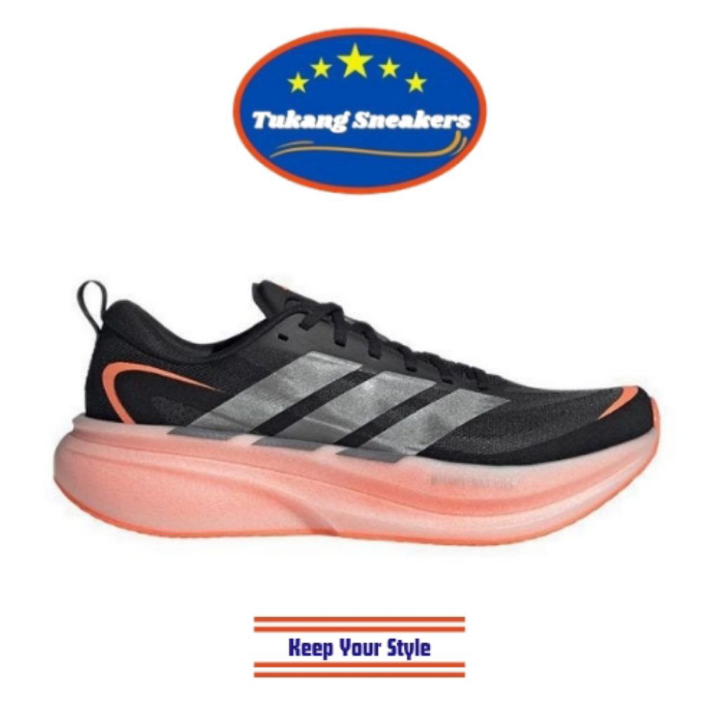 Sepatu Lari Pria Adidas Supernova Glide Black ADIKJ8760