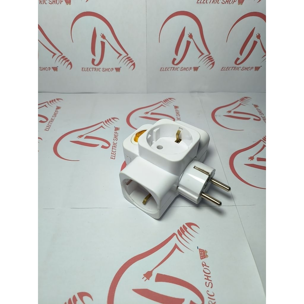 STEKER T ARDE SAKLAR SHUKAKU - COLOKAN 3 ARAH DENGAN SAKLAR / SHUKAKU STEKER ARDE T 8778S SWITCH SAK