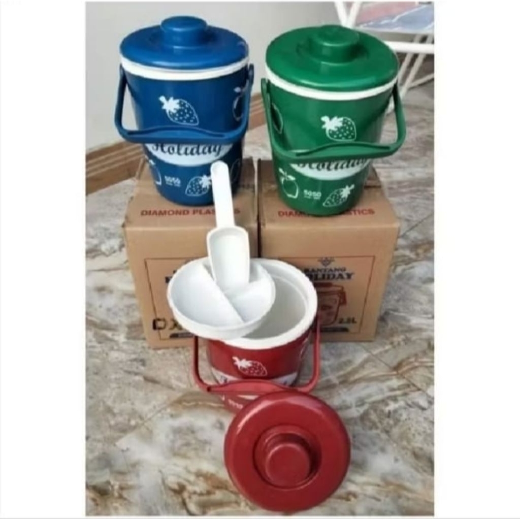 diamond rice bucket mini 2,5 liter termos es/ termos nasi makanan/rantang holiday