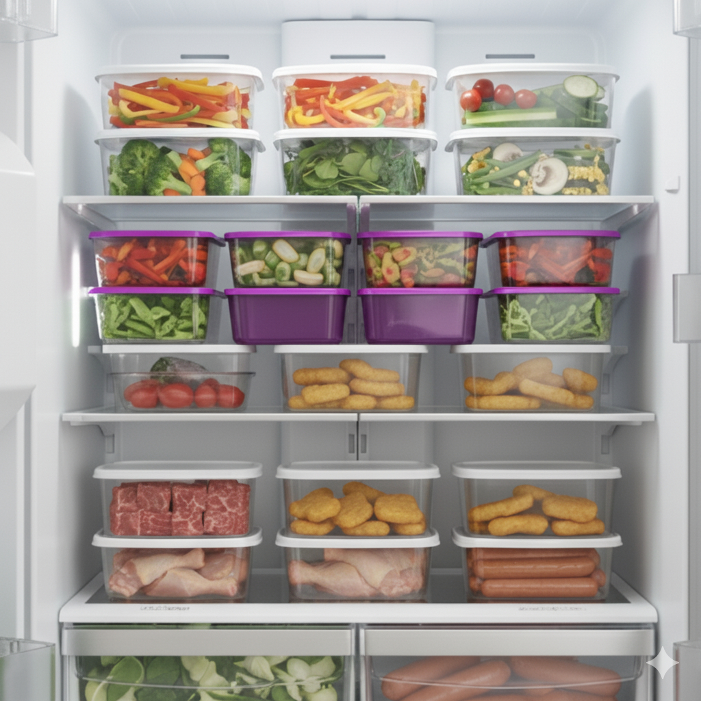 FOOD KONTAINER TOPLES PLASTIK BENING KULKAS SET CALISTA RUMOI 12PCS TOPLES KULKAS TEMPAT KOTAK WADAH