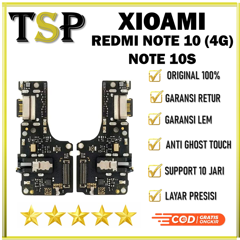 PAPAN CAS / FLEXIBLE KONEKTOR CAS + KONEKTOR H/F + MIC FOR REDMI NOTE 10 4G / REDMI NOTE 10S 4G