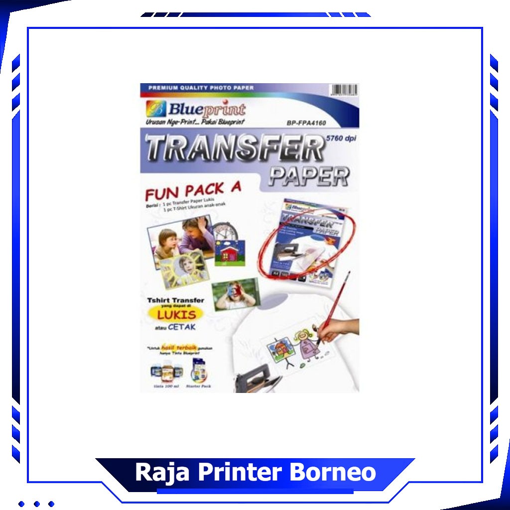 Transfer Paper Blueprint Kertas Transfer Sablon Fun Pack A Kaos