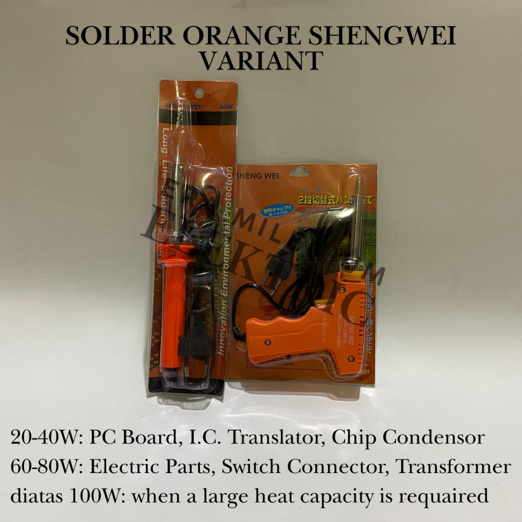 Solder Listrik Motif Warna Oren Shengwei