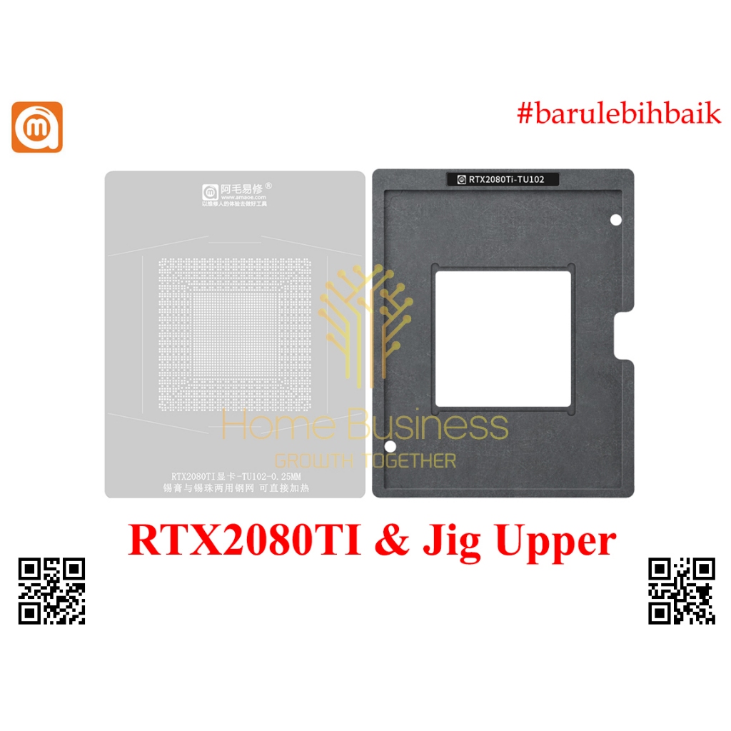 Amaoe Stencil BGA Reballing GPU NVIDIA RTX2080TI RTX2080 TI RTX 2080TI  RTX 2080 TI TU-102 TU102 TU 