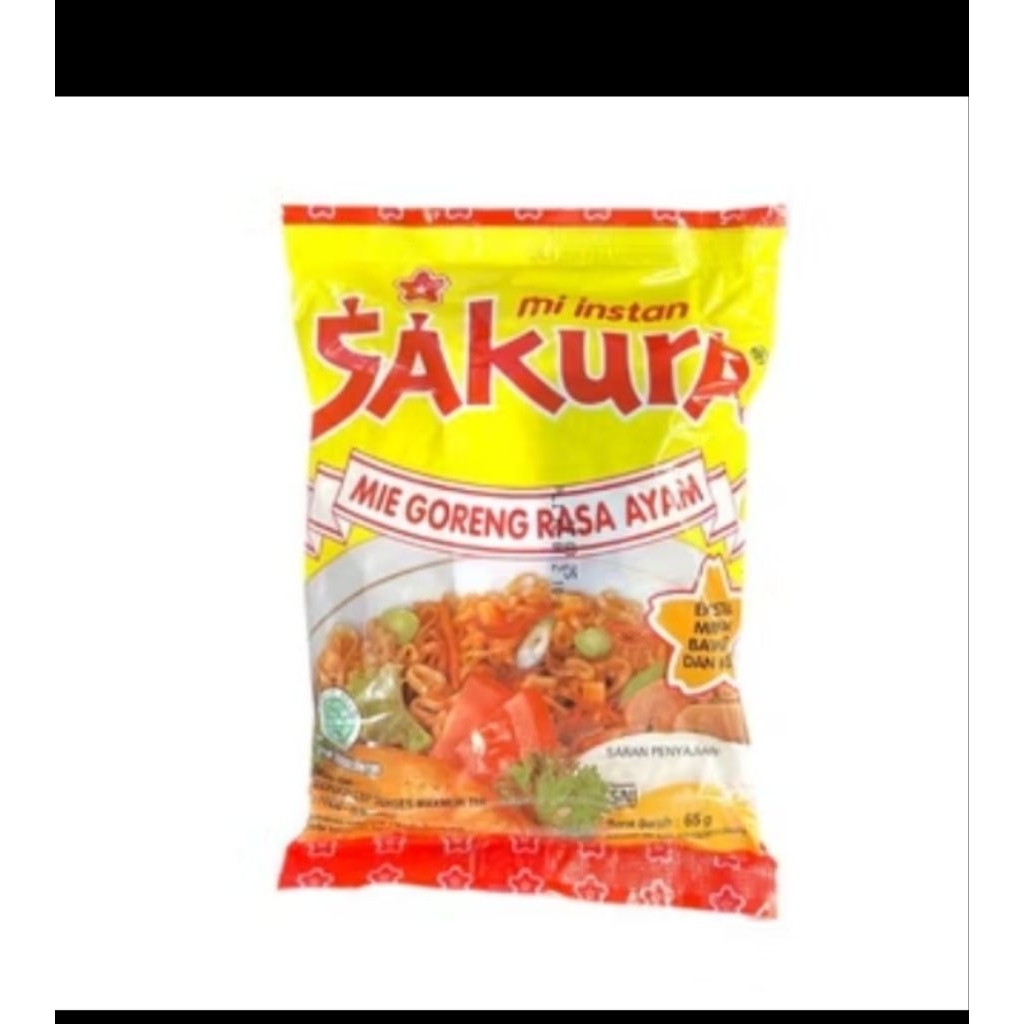 mie instan  sakura goreng rasa ayam