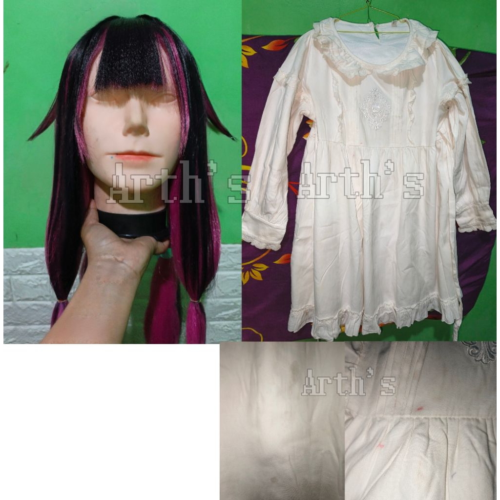 (Deskripsi) Wig Columbina Genshin Impact Xuchang dress taobao