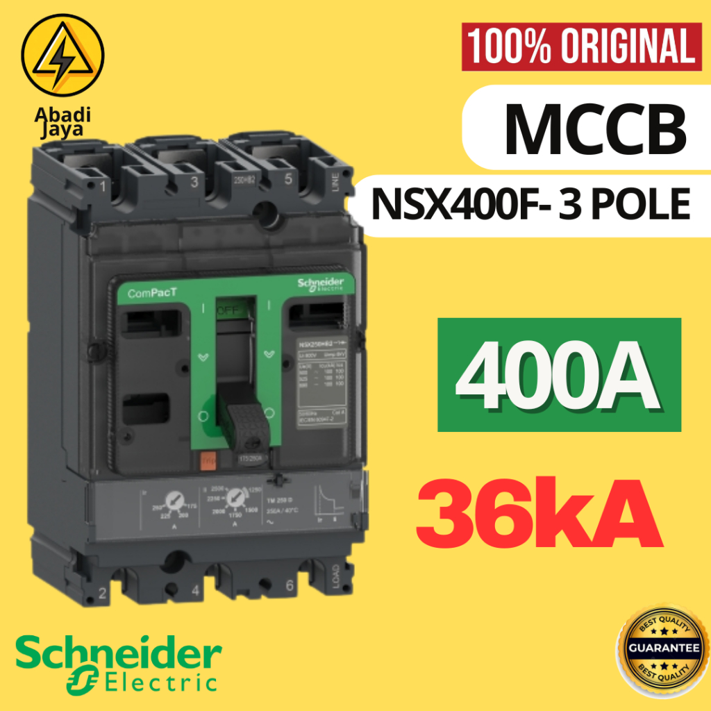 SCHNEIDER MCCB NSX400F NSX 400F 3P 400A 400 A 36KA C40F32D400 ORIGINAL NEW