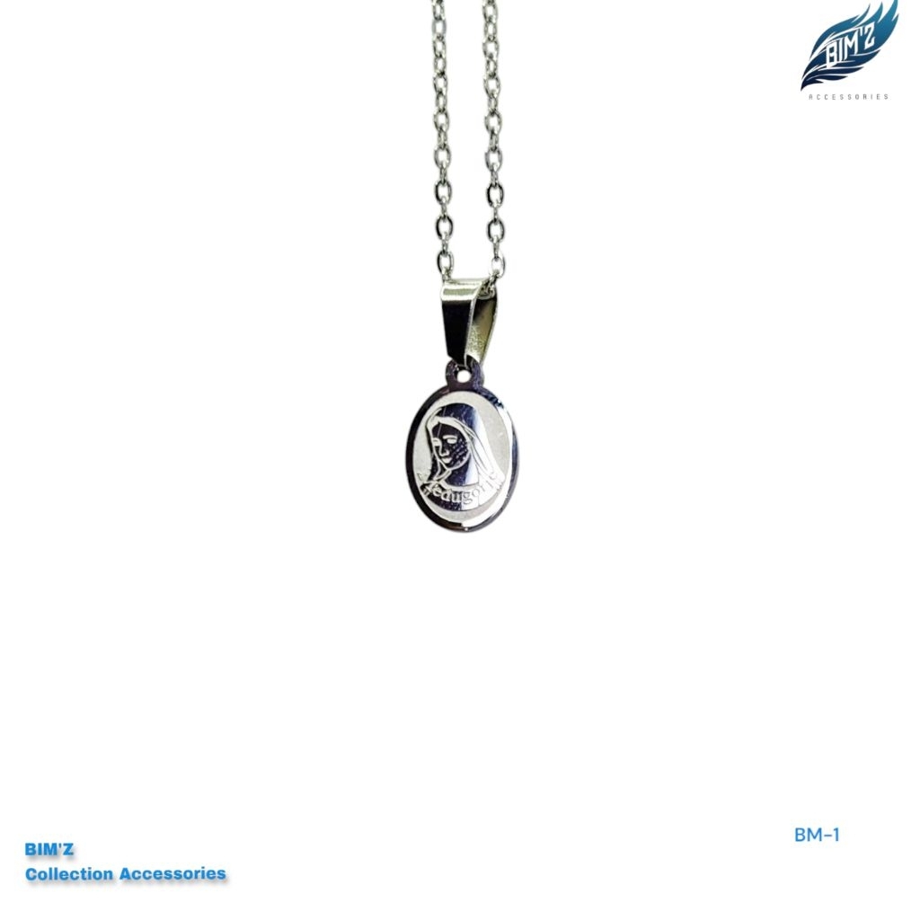 Kalung Liontin Bunda Maria (titanium)