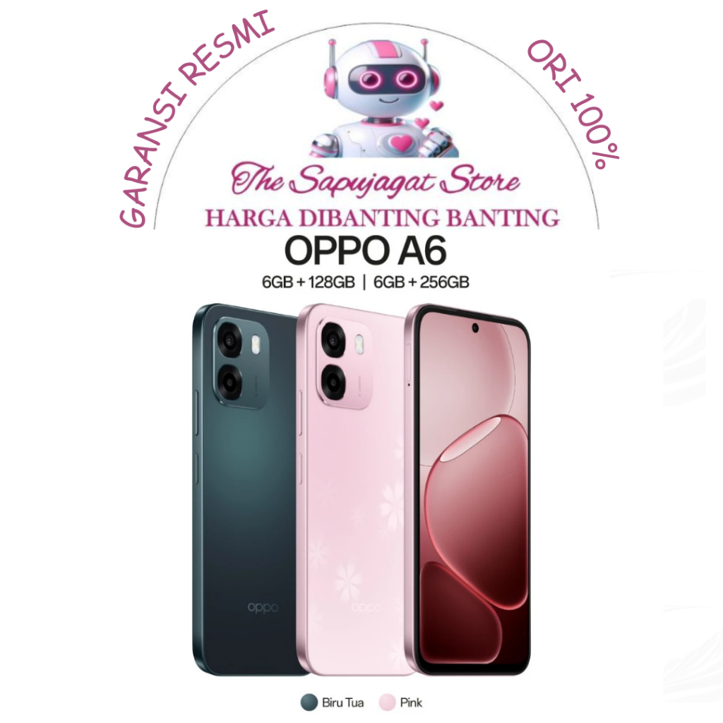 Oppo A6 6/128 6/256 New Garansi Resmi Promo Bandung