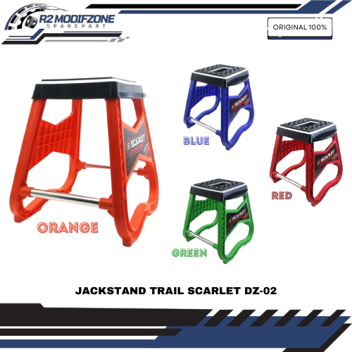 Jackstand Paddock Tengah Standar Motor Trail DZ-02 "Original Scarlet"