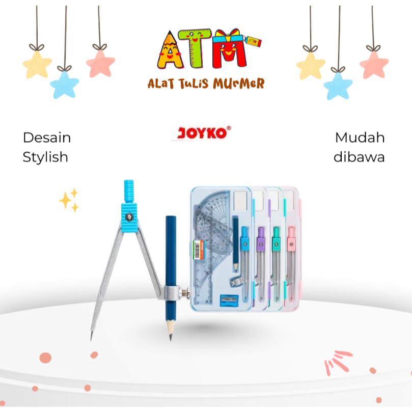 Math Set Jangka/Penggaris Jangka Satu Set Lengkap/JOYKO Jangka MS-82