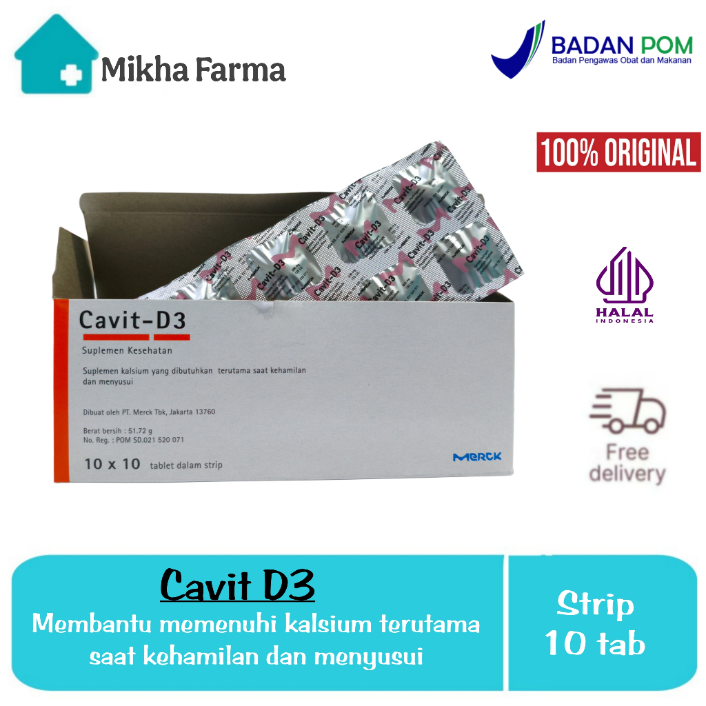 Cavit D3 / Strip 10 Tablet - Suplemen Kebutuhan Kalsium