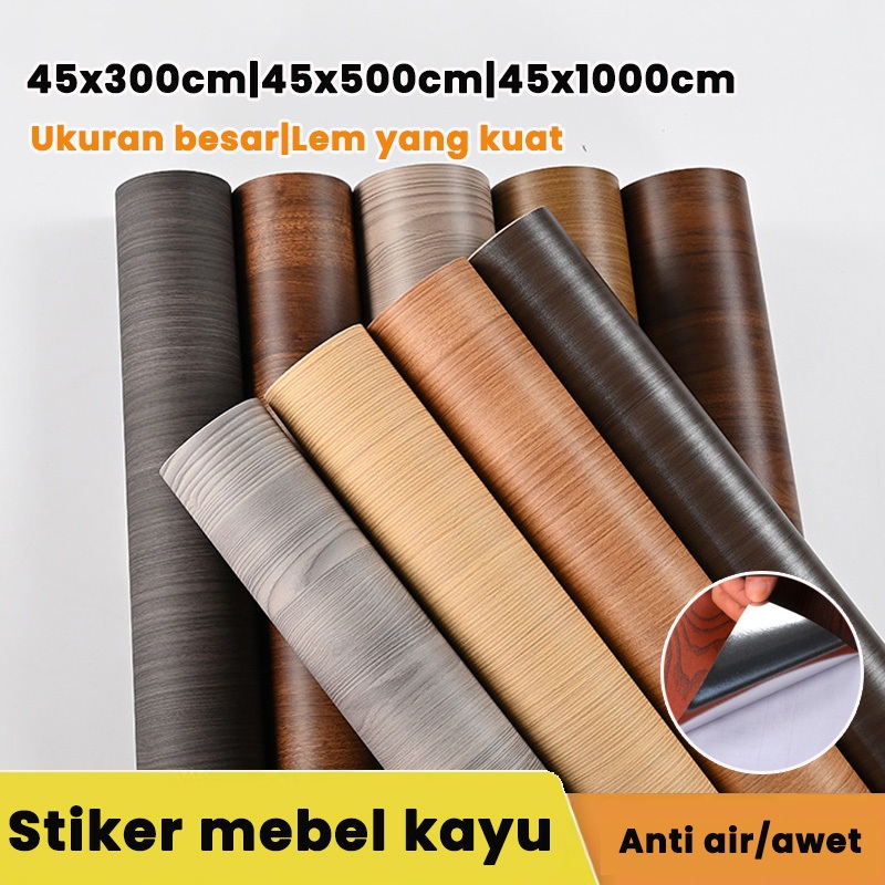 [grandmaster] stiker motif kayu stiker dinding motif kayu stiker meja kayu wallpaper untuk lemari ka