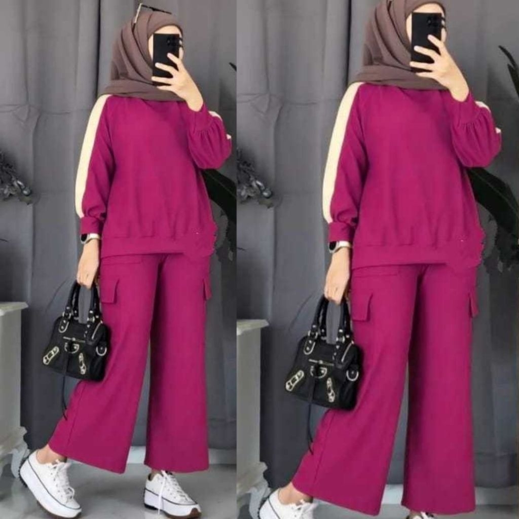 SET CARGO ATASAN | SETELAN CARGO WANITA REMAJA DEWASA | SETELAN CARGO ZIZA | KODE A