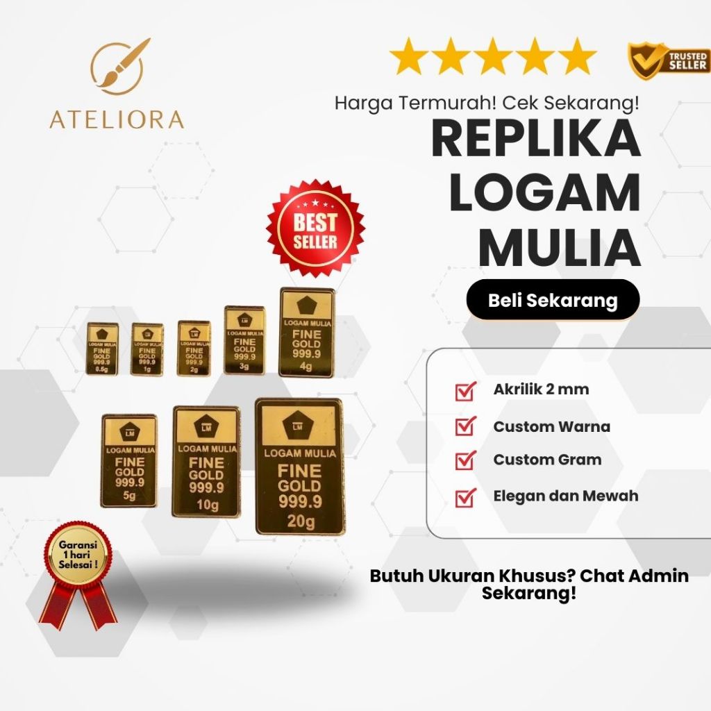 Replika Logam Mulia Akrilik/Replika Emas/Emas Palsu