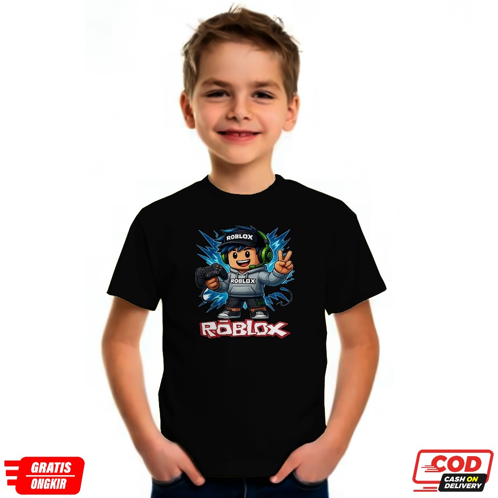 KAOS ANAK ROBLOX GAMES KAOS GAMES PRIA WANITA LENGAN PENDEK