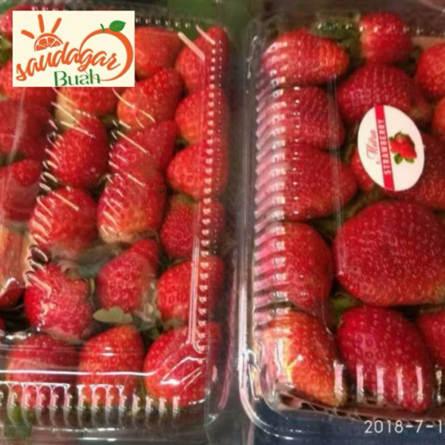 Buah strawberry organik bandung