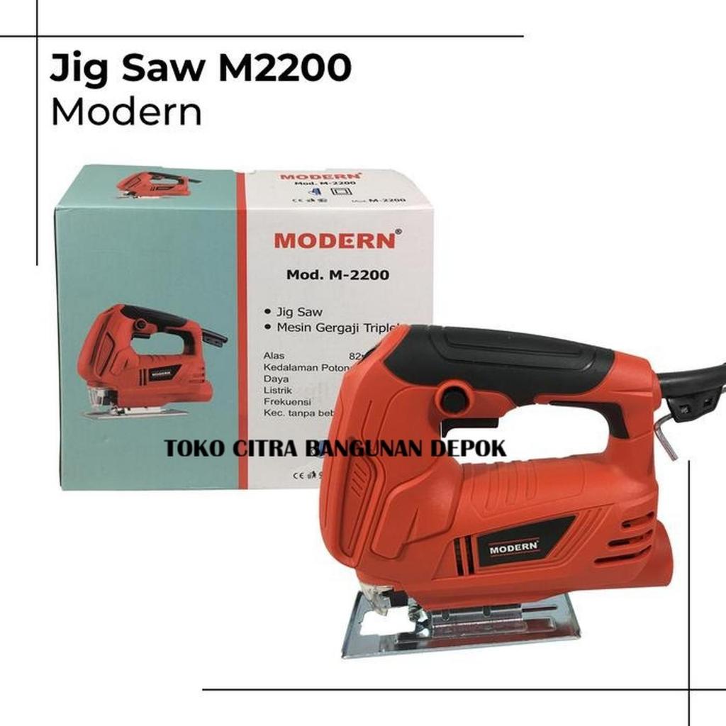Mesin Jigsaw Modern M-2200 Gergaji Listrik Kayu Triplek  Mesin Jig Saw Mesin Pemotong Kayu Papan Tri