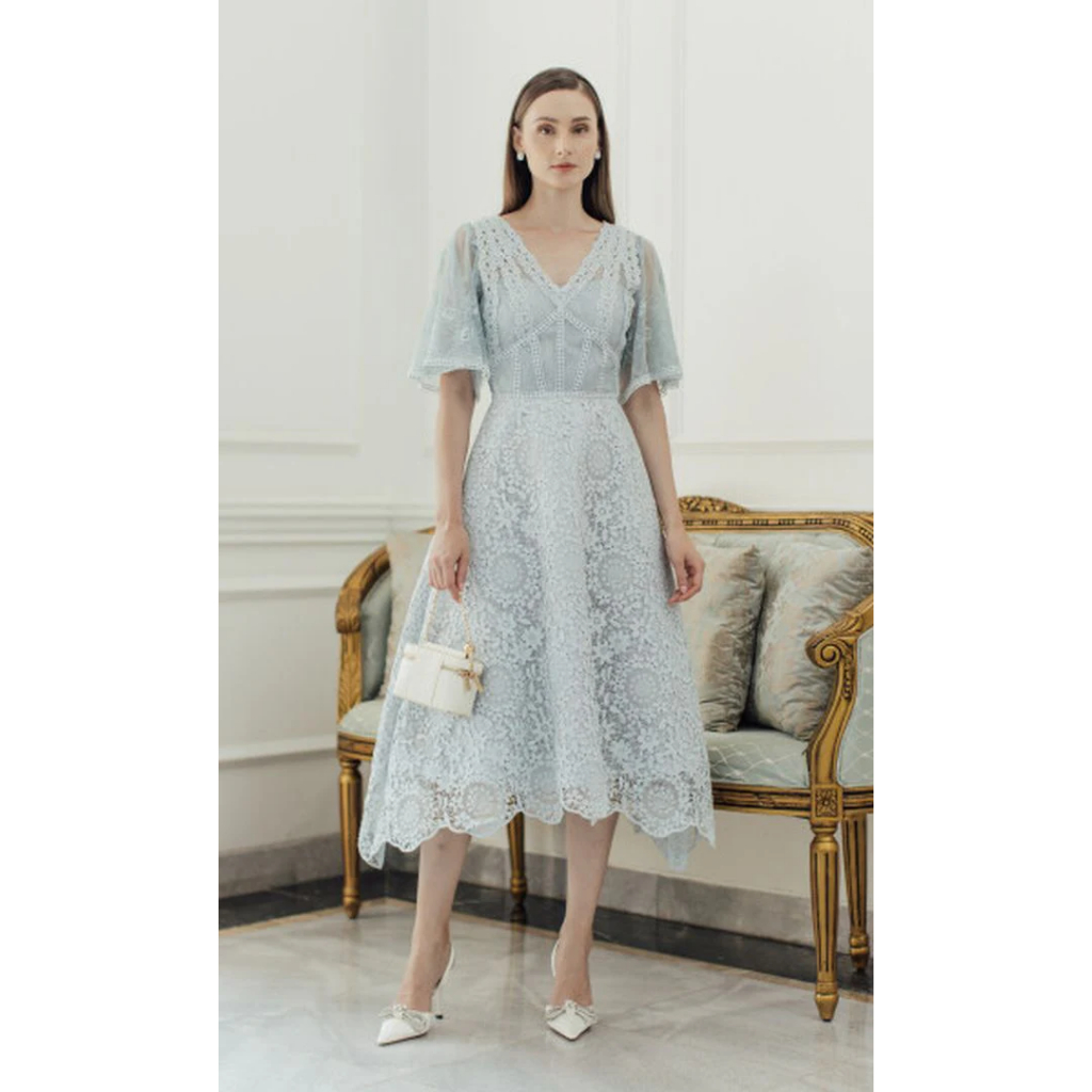 POSHTURE - Carmella Dress in Ash Blue