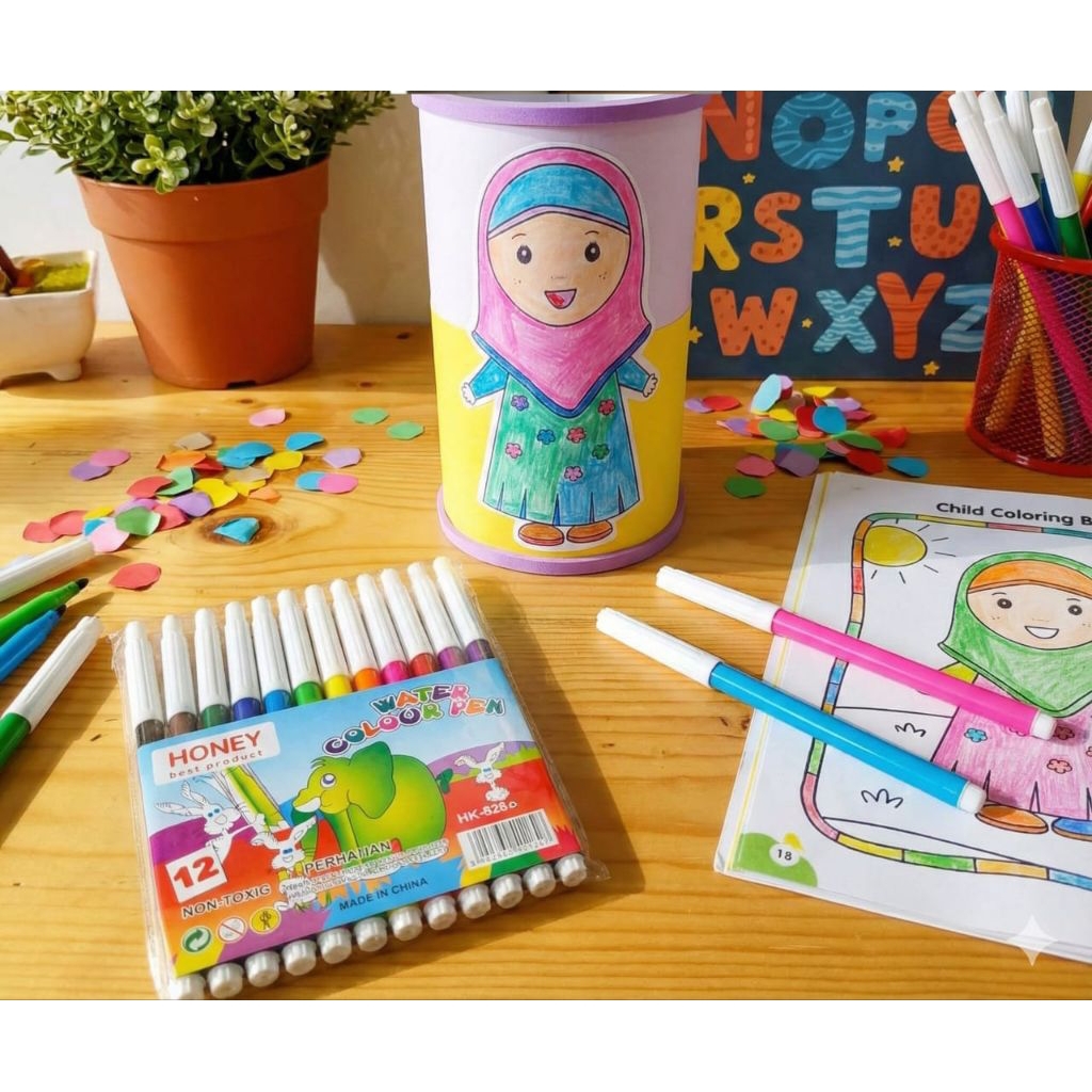 CELENGAN ANAK BUNDLING SPIDOL 1 PAK(12PCS SPIDOL WARNA-WARNI),SOUVENIR LUCU,