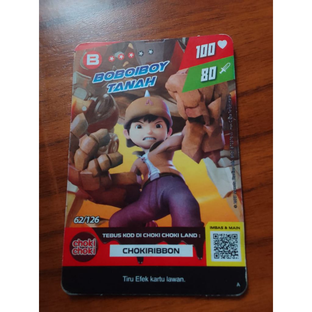 Monsta Galaxy Card Boboiboy Choki-Choki