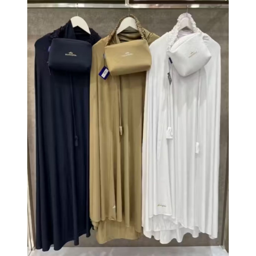 MANDJHA MUKENA IVAN GUNAWAN FASHION PRAYER SET AMINA BROWN,PRODUKSI LINDY,KHANSA,FELICYA,MARLEY, ELB