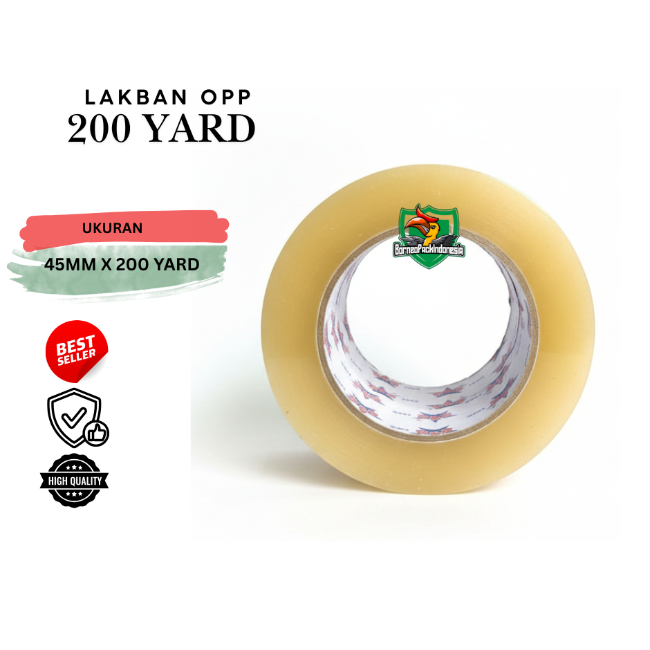 Lakban 200 Yard Coklat / Bening Grosir Promo 6 PCS JUMBO (1 SLOP)