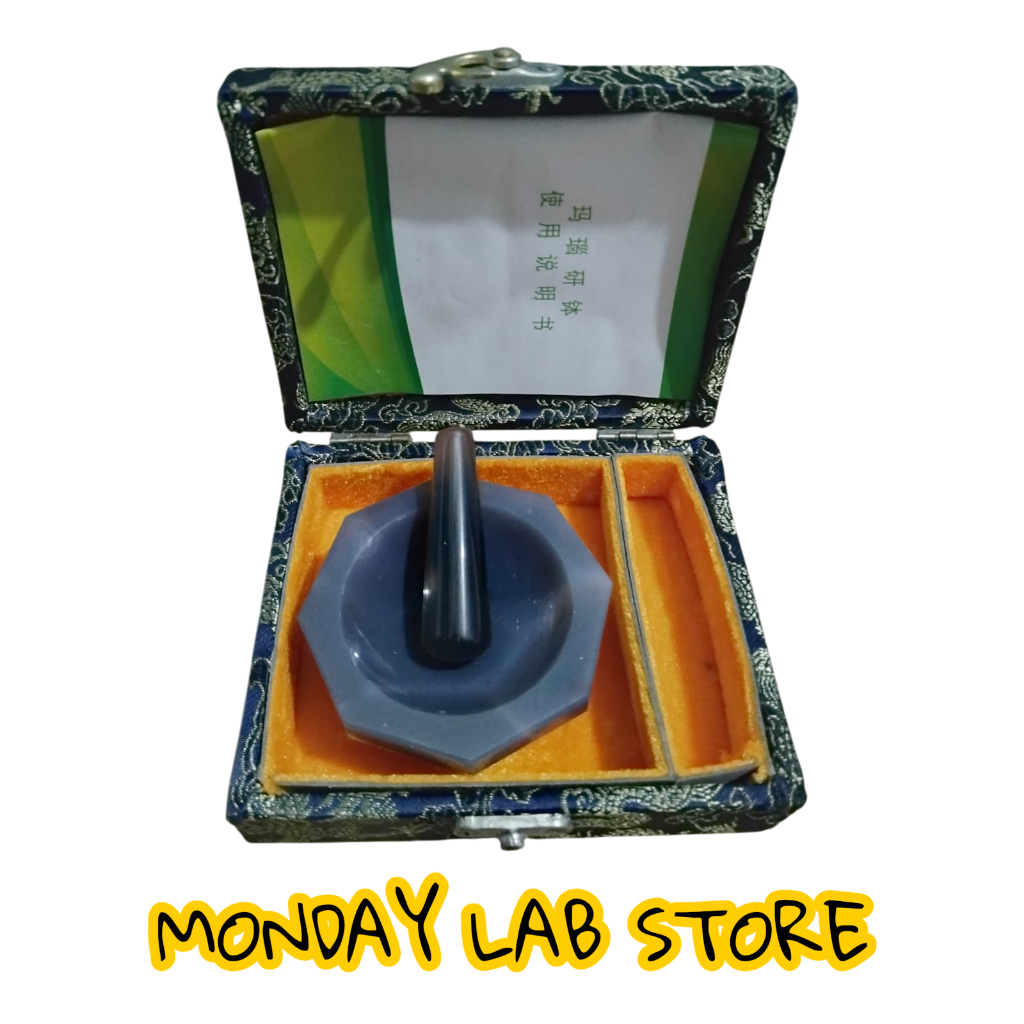 Agate Mortar and Pestle 60 mm