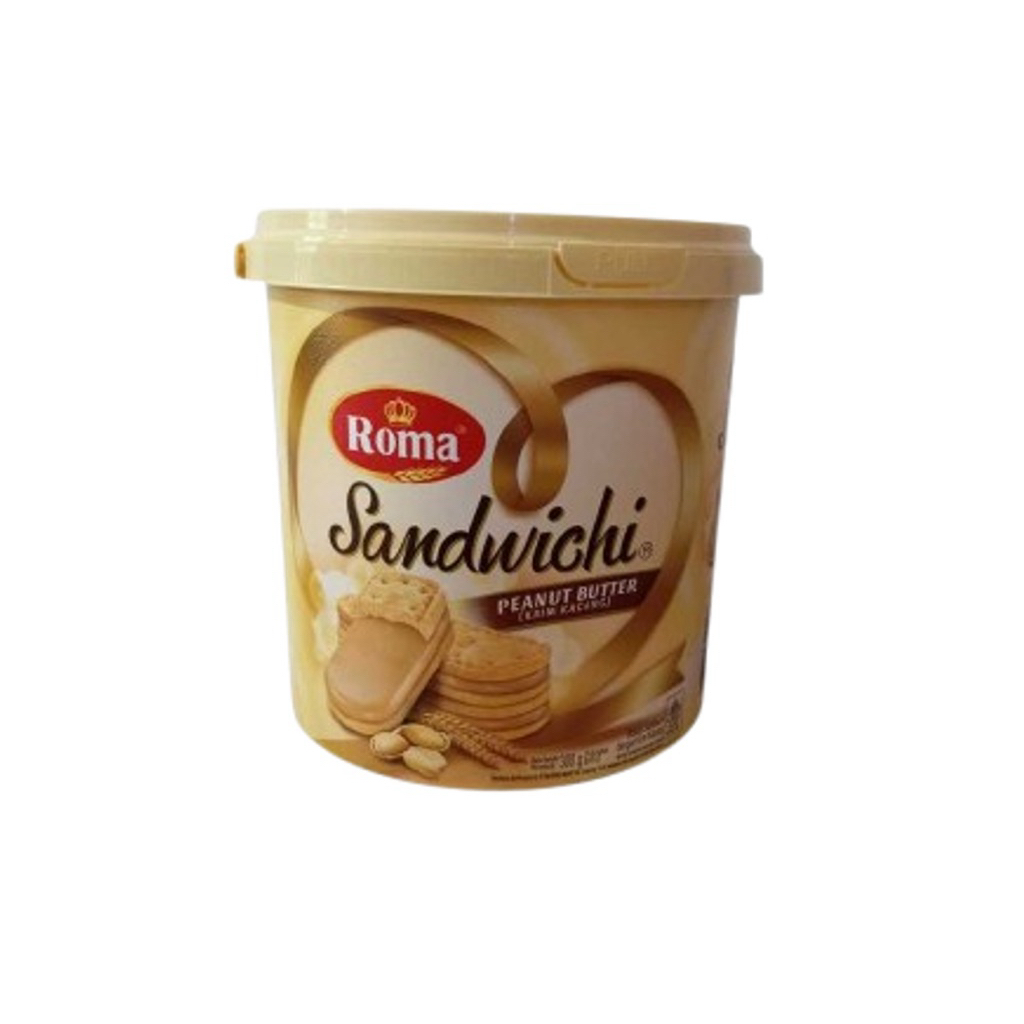 ROMA SANDWICH JAR PEANIT TOPLES | KUE KALENG