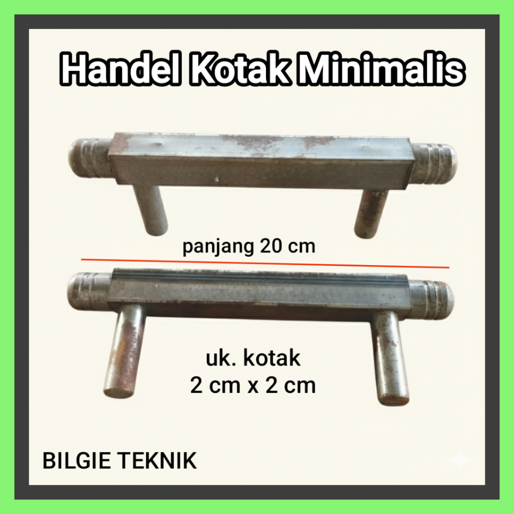 handel gagang pegangan pintu model kotak minimalis pagar besi gebyog garasi rumah