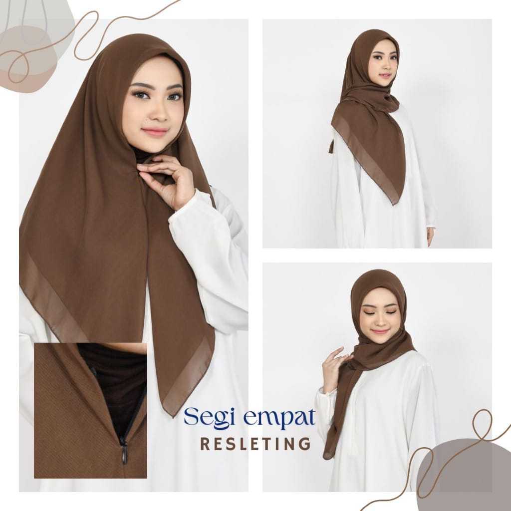 SEGI EMPAT INSTAN/SEGIEMPAT SEKOLAH RESLETING ZIPER POLLYCOTOON PREMIUM/BELLA SQUARE