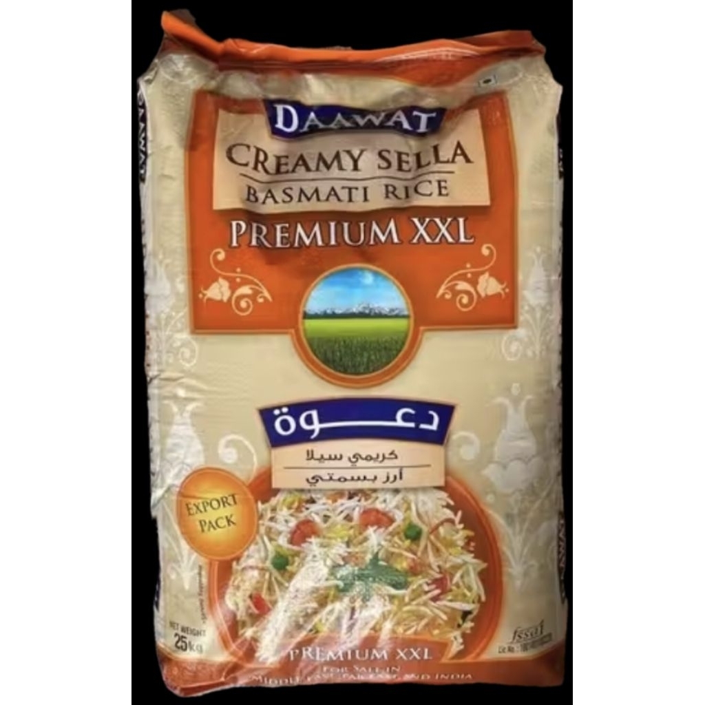 Daawat Beras Basmati Creamy sella premium XXL 1121 25 kg