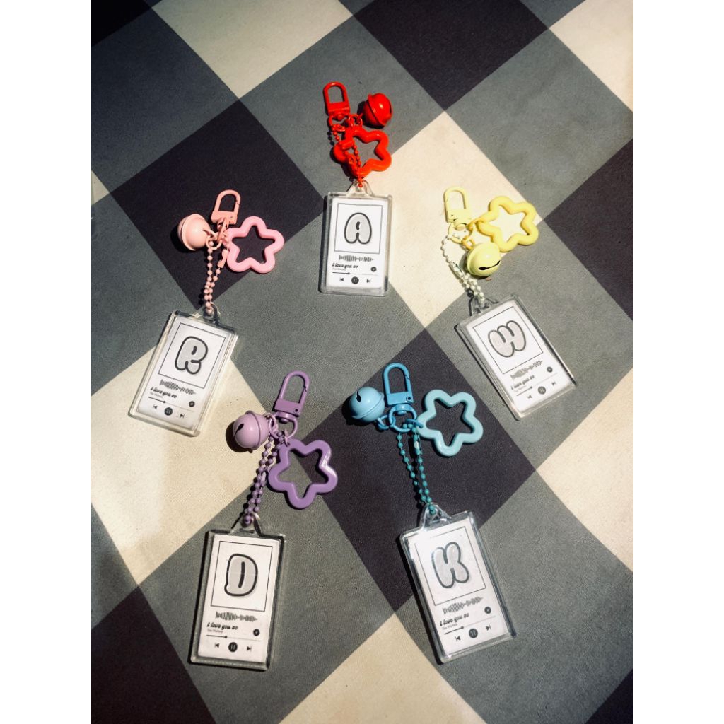 (1pcs) Gantungan Kunci Akrilik Custom Huruf || Gantungan Bagcharm