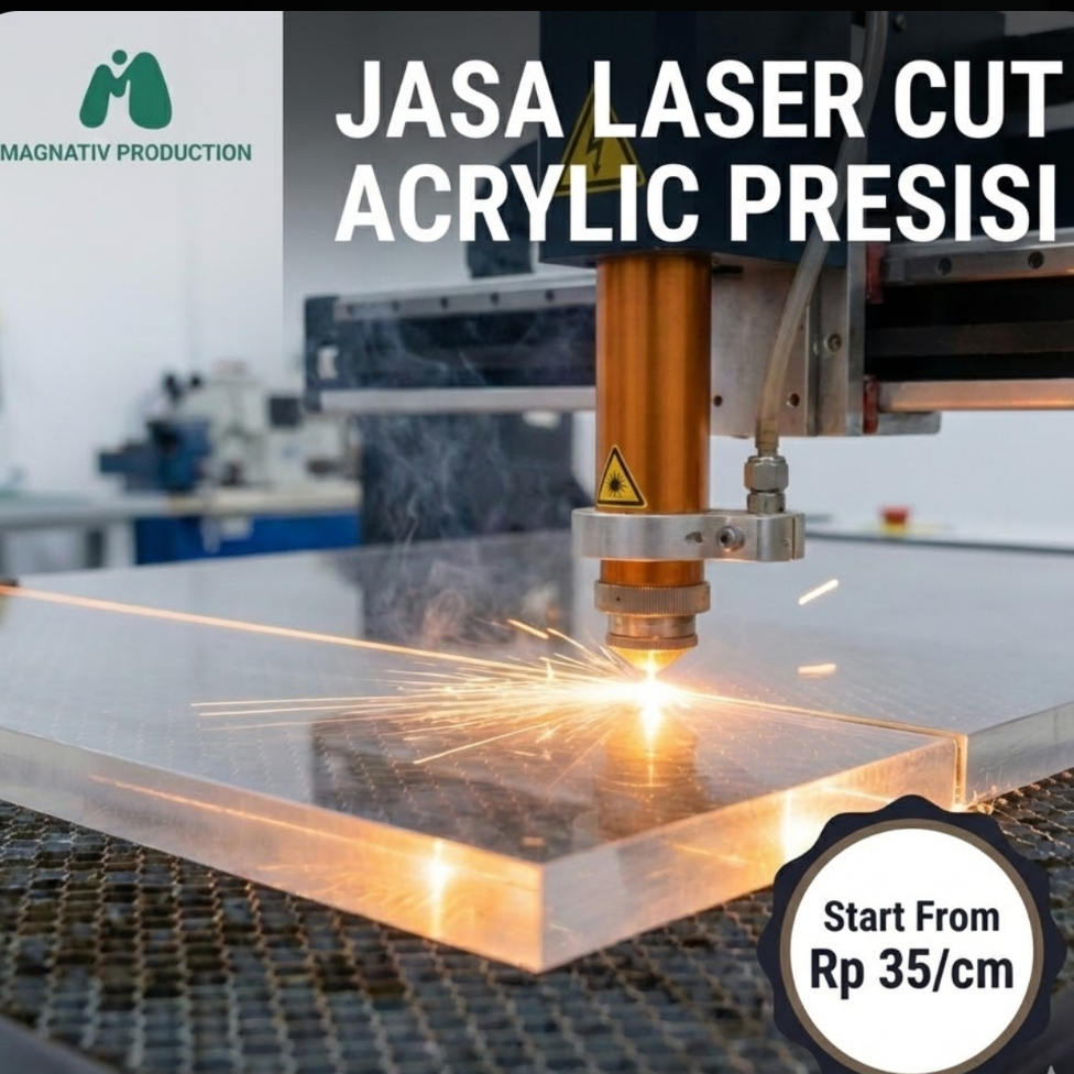 Jasa Laser Cutting Acrylic Custom Presisi - Potong Akrilik Bening/Clear (2mm - 10mm) by MAGNATIV