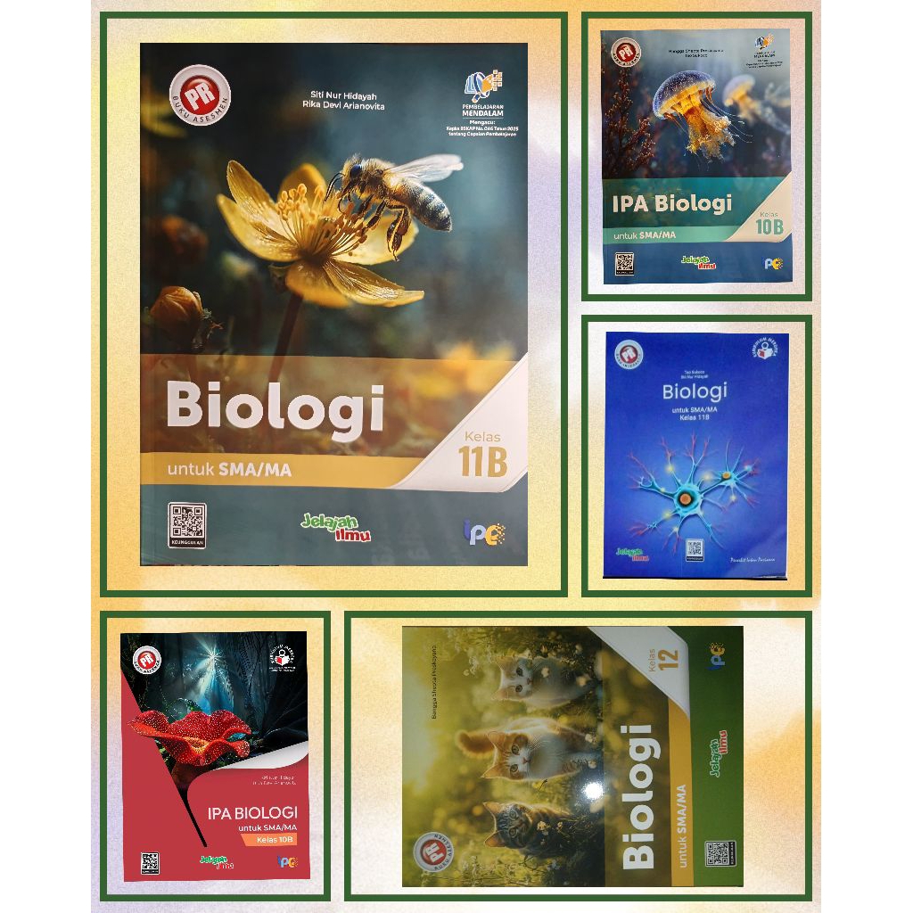 Buku lks/pr Asasmen Biologi kls 11 semester 1semester 2 dan kelas 12  tahun 2024/2025/2026