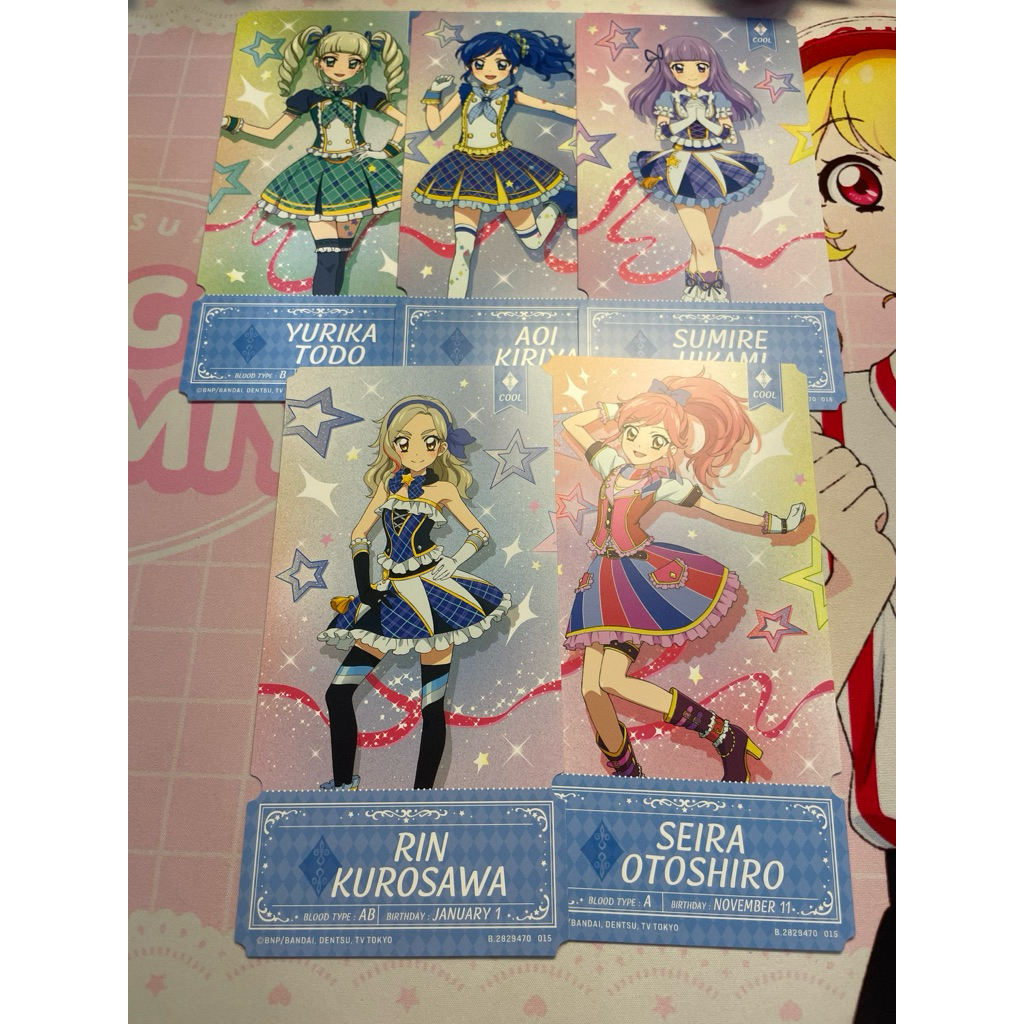 Aikatsu Cool idols Ticket Selected Yurika Aoi Sumire Rin Seira