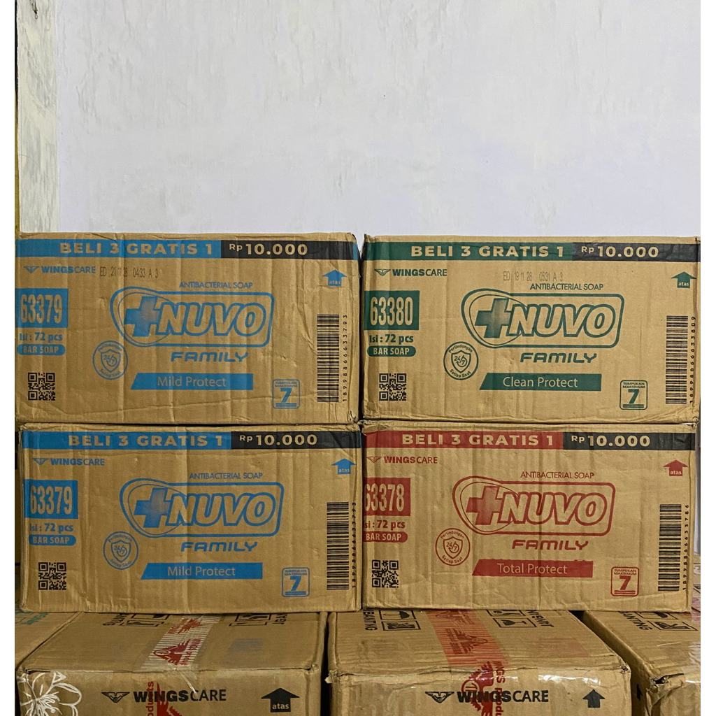 Nuvo sabun batang 1 dus 72 pcs 72gr