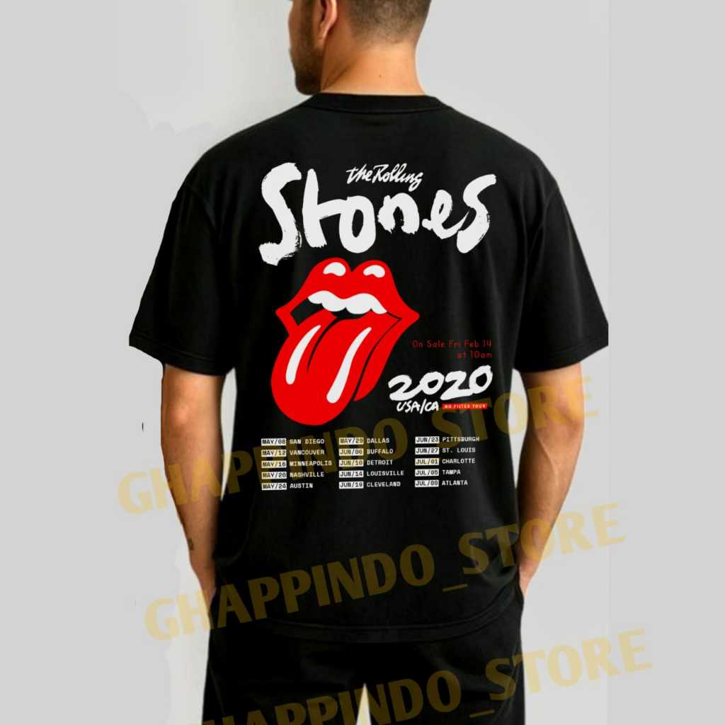 Kaos Rolling Stones | Kaos Band Rolling Stones | Kaos Band Metal | Kaos Metal | Kaos Distro Pria | K