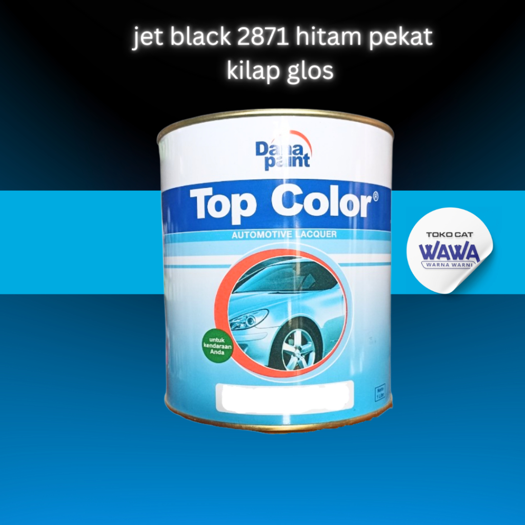 cat duco top color jet black 2871 hitam pekat kilap gloss 1kg