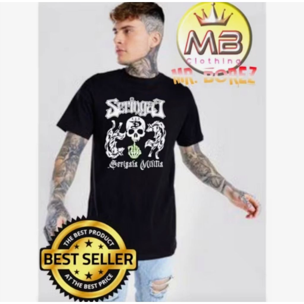 Kaos Band Seringai Premium / Serigala Militia Band Seringai Tshirt / Baju Band Seringai / Tshirt Pri