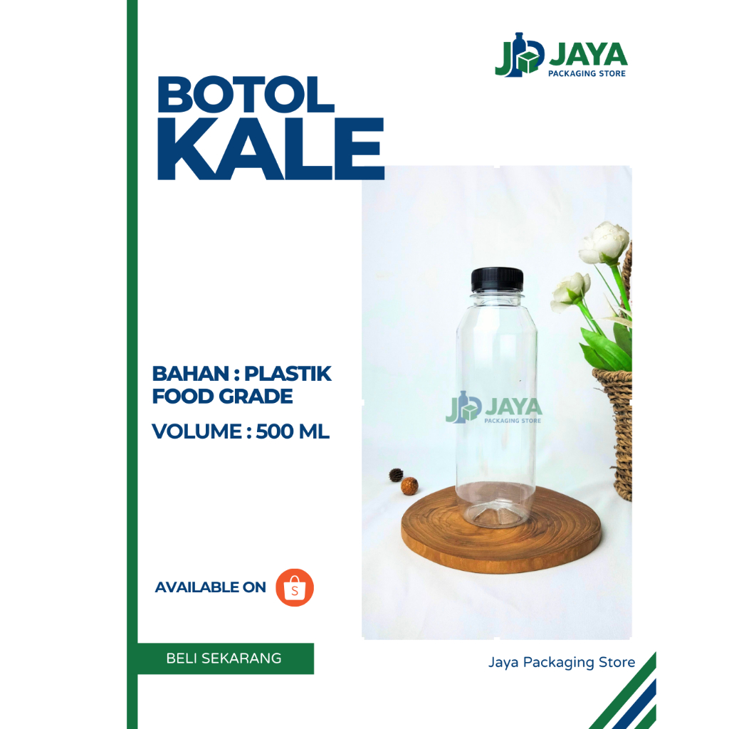 Botol Kale 500ml Plastik PET Food Grade Botol Kopi  - Jaya Packaging