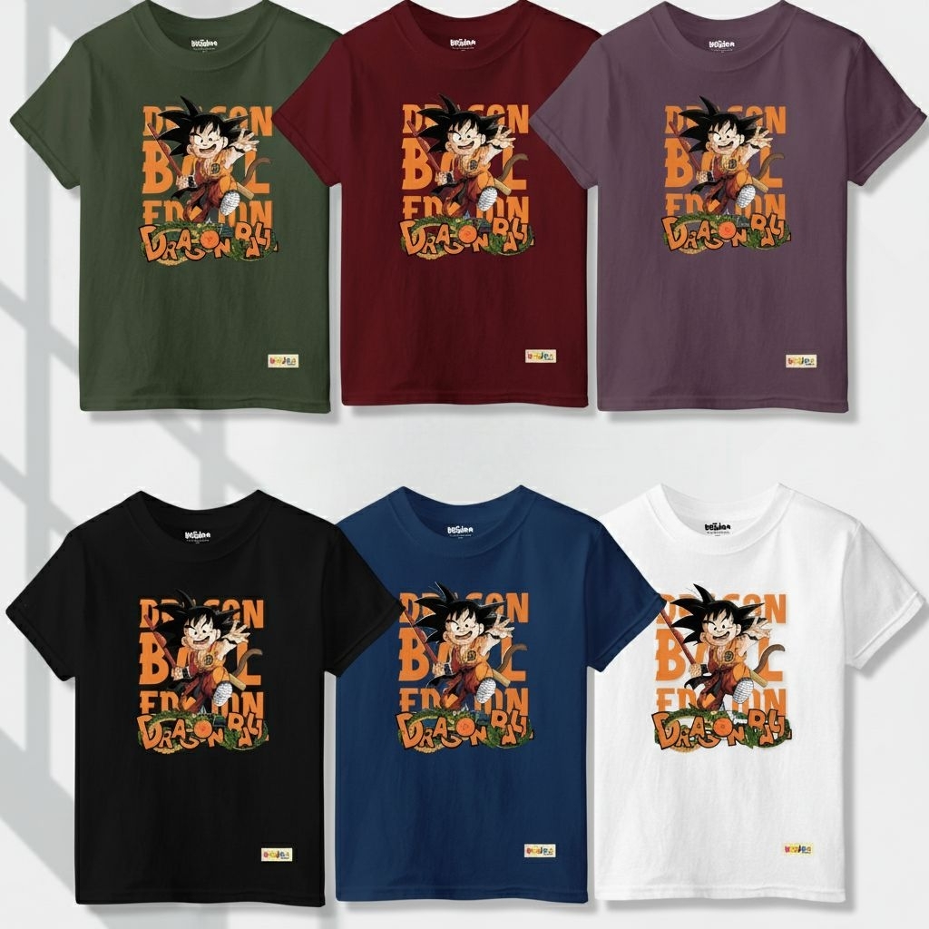 Baju Kaos Distro Anak Premium Lengan Pendek Dragon Ball katun