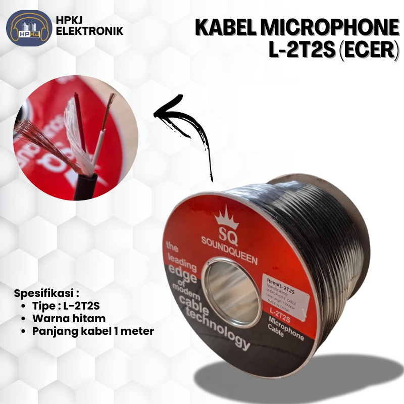 KABEL MICROPHONE SOUNDQUEEN L2T2S Kabel Mic SQ L2T2S Kabel Audio Microphone Soundqueen L-2T2S