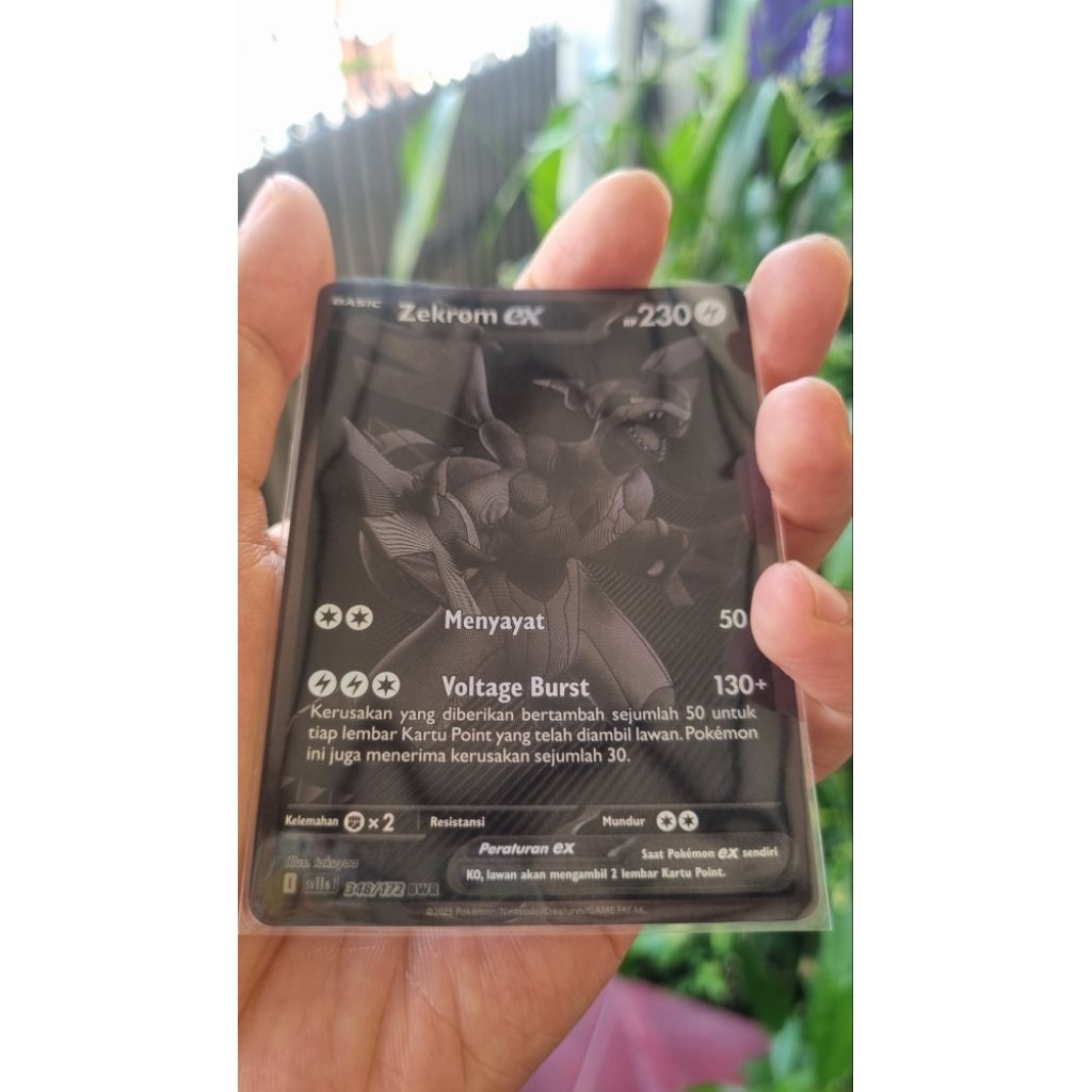 zekrom ex hitam putih black bolt indonesia kartu pokemon asli original bwr