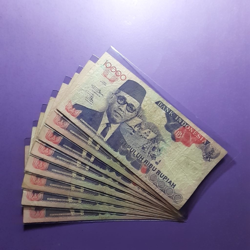 Uang kuno 10000 hamengku buwono tahun 1992